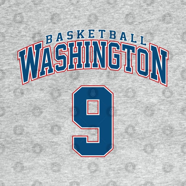 Washington Basketball - Player Number 9 by Cemploex_Art